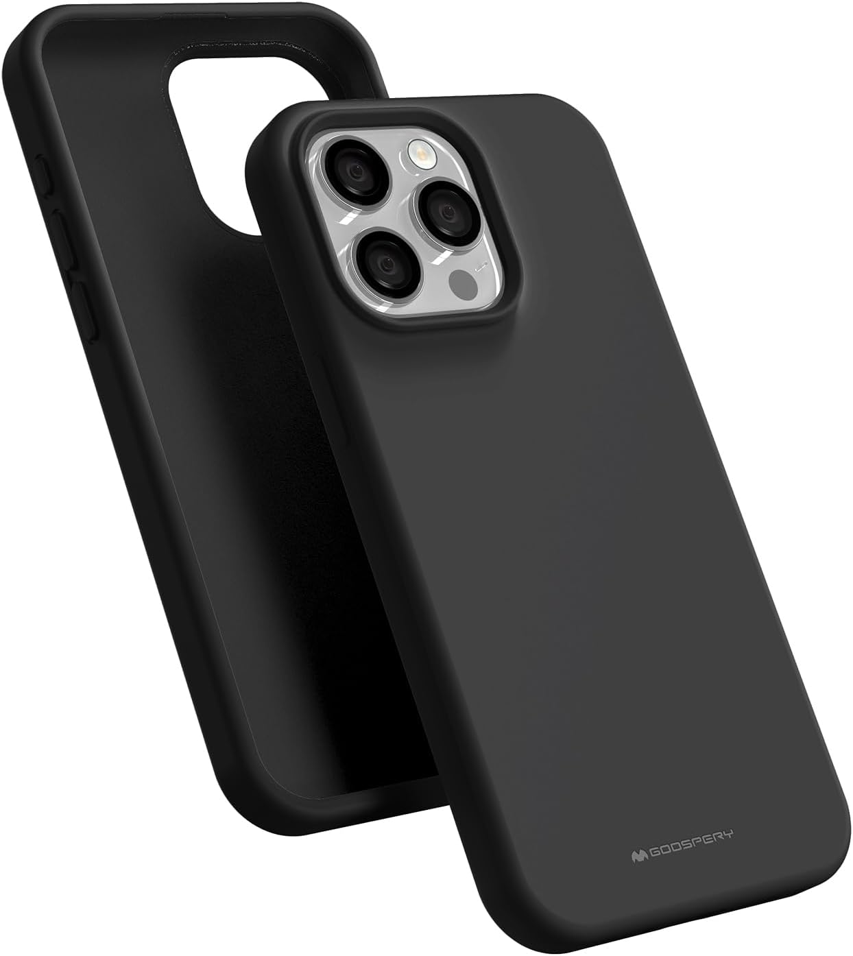 GOOSPERY Liquid Silicone Case for iPhone 15 Pro Max, Silky-Soft Touch Full Body Protection Shockproof Cover Case with Soft Microfiber Lining