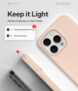 GOOSPERY Liquid Silicone Case for iPhone 15 Pro, Silky-Soft Touch Full Body Protection Shockproof Cover Case with Soft Microfiber Lining