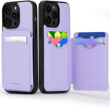 Goospery Balance Fit 5 Card Case. Dual Layer Lightweight Ultra Slim PU Leather, Durable Shockproof Protective Full Cover Wallet Designed for iPhone