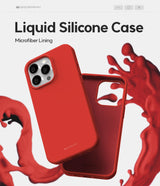 GOOSPERY Liquid Silicone Case for iPhone 15 Pro Max, Silky-Soft Touch Full Body Protection Shockproof Cover Case with Soft Microfiber Lining