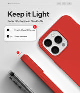 GOOSPERY Liquid Silicone Case for iPhone 15 Pro, Silky-Soft Touch Full Body Protection Shockproof Cover Case with Soft Microfiber Lining