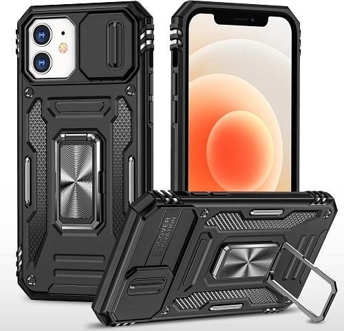 Metal Ring Kickstand Rubber Case For iPhone 11 6.1"