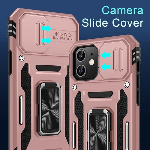 Metal Ring Kickstand Rubber Case For iPhone 11 6.1"