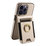 Premium Wallet Phone Case with Card Holder & 360° Ring Kickstand for iPhone 15 Series