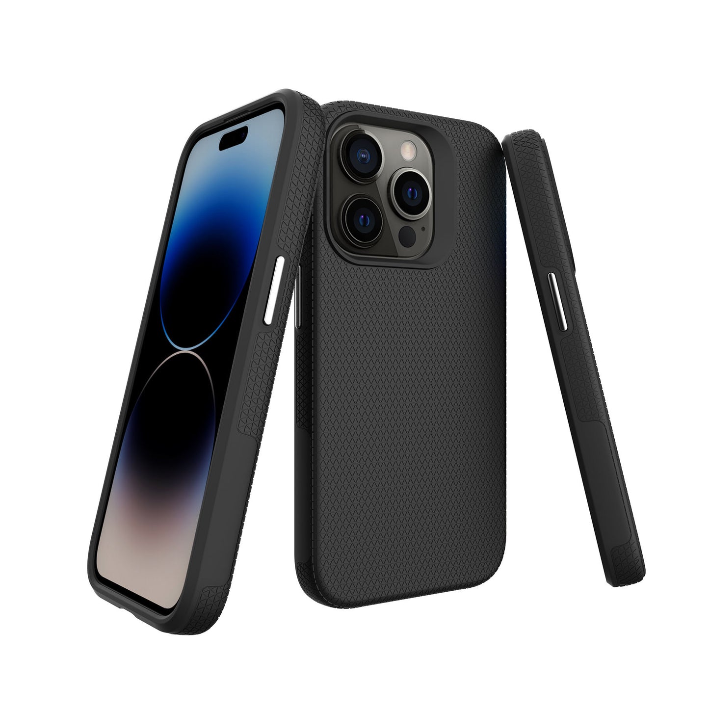 Shockproof Textured Grip Case with Reinforced Corners for iPhone 14 / 15 Series