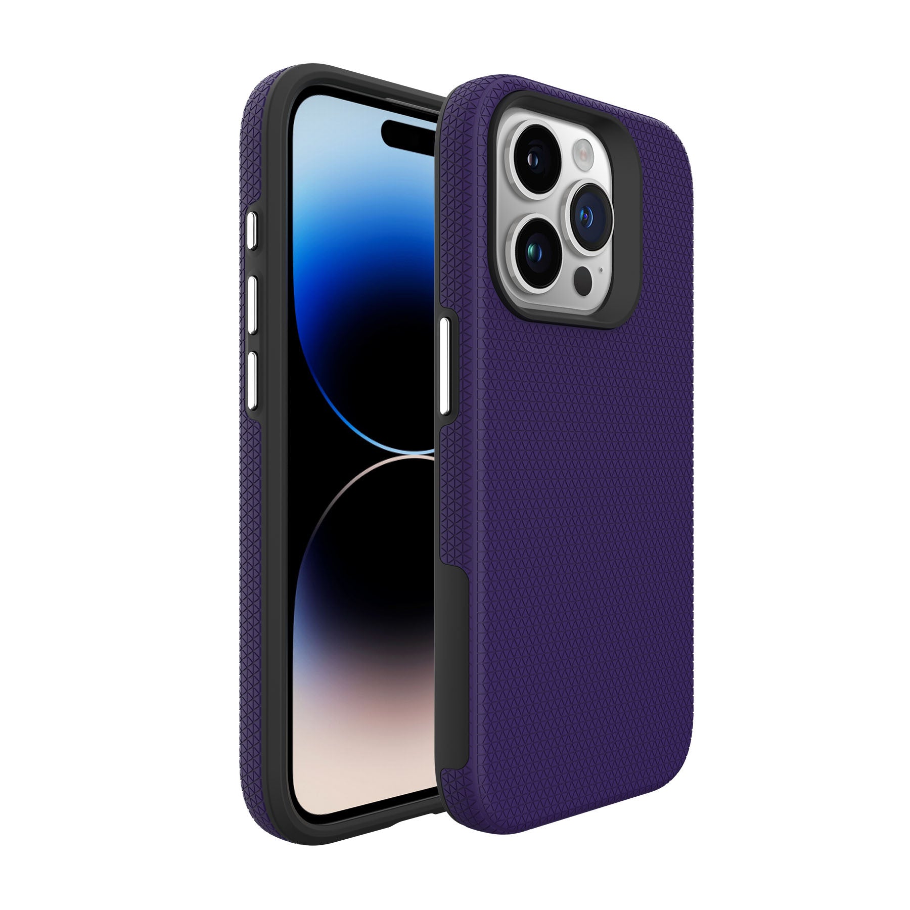 Shockproof Textured Grip Case with Reinforced Corners for iPhone 14 / 15 Series