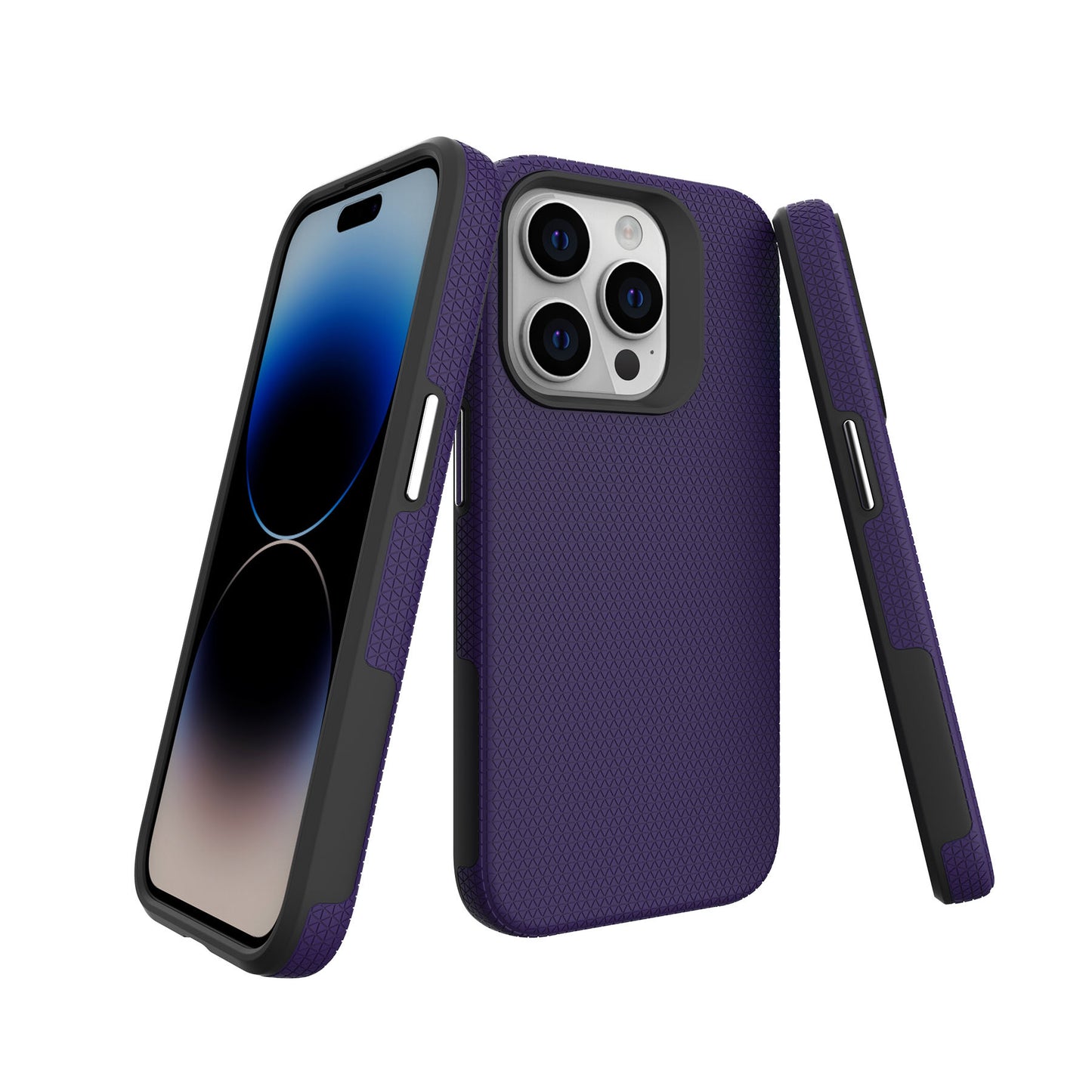 Shockproof Textured Grip Case with Reinforced Corners for iPhone 14 / 15 Series
