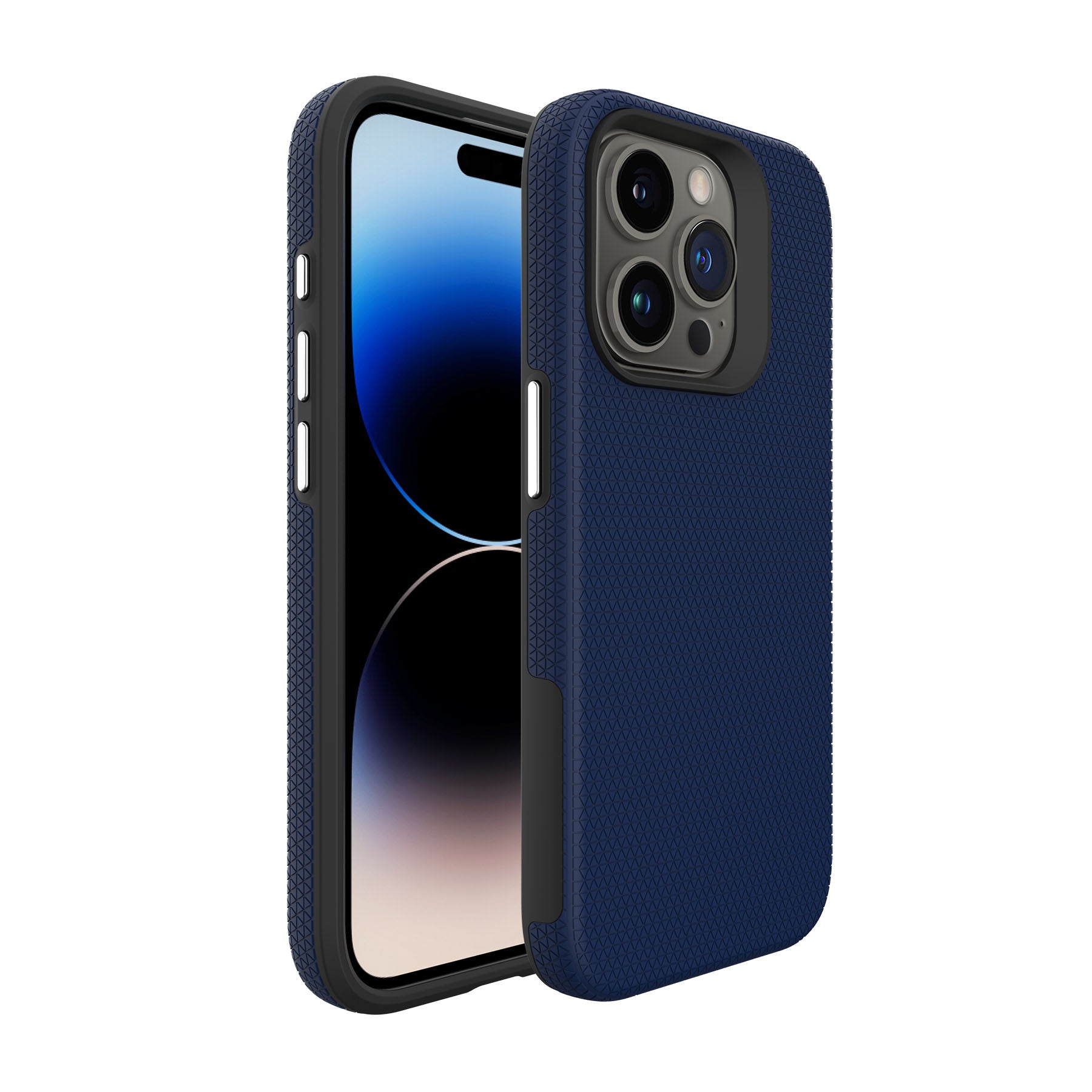 Shockproof Textured Grip Case with Reinforced Corners for iPhone 14 / 15 Series