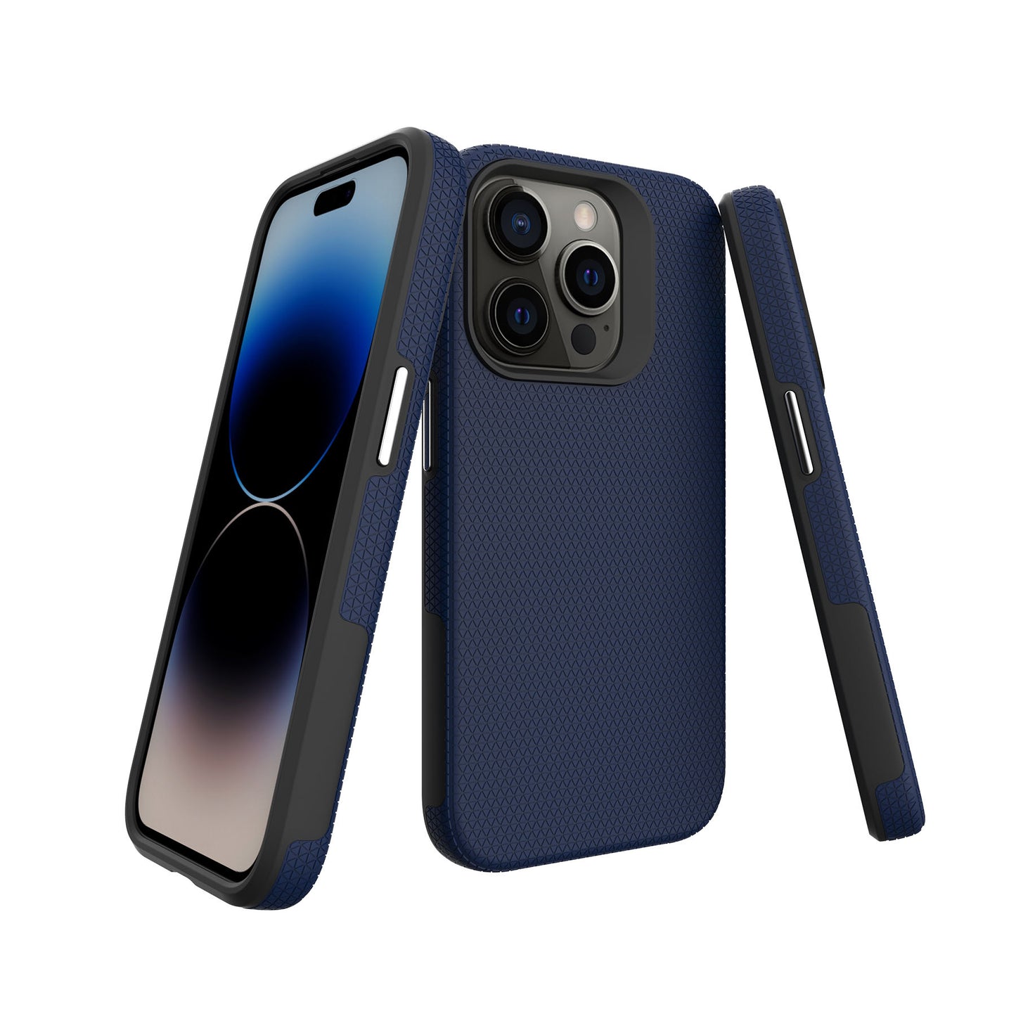 Shockproof Textured Grip Case with Reinforced Corners for iPhone 14 / 15 Series