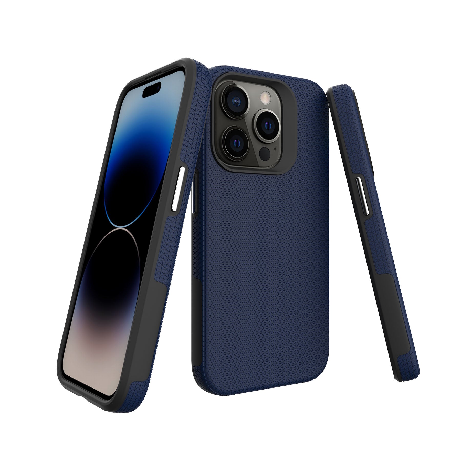 Shockproof Textured Grip Case with Reinforced Corners for iPhone 14 / 15 Series