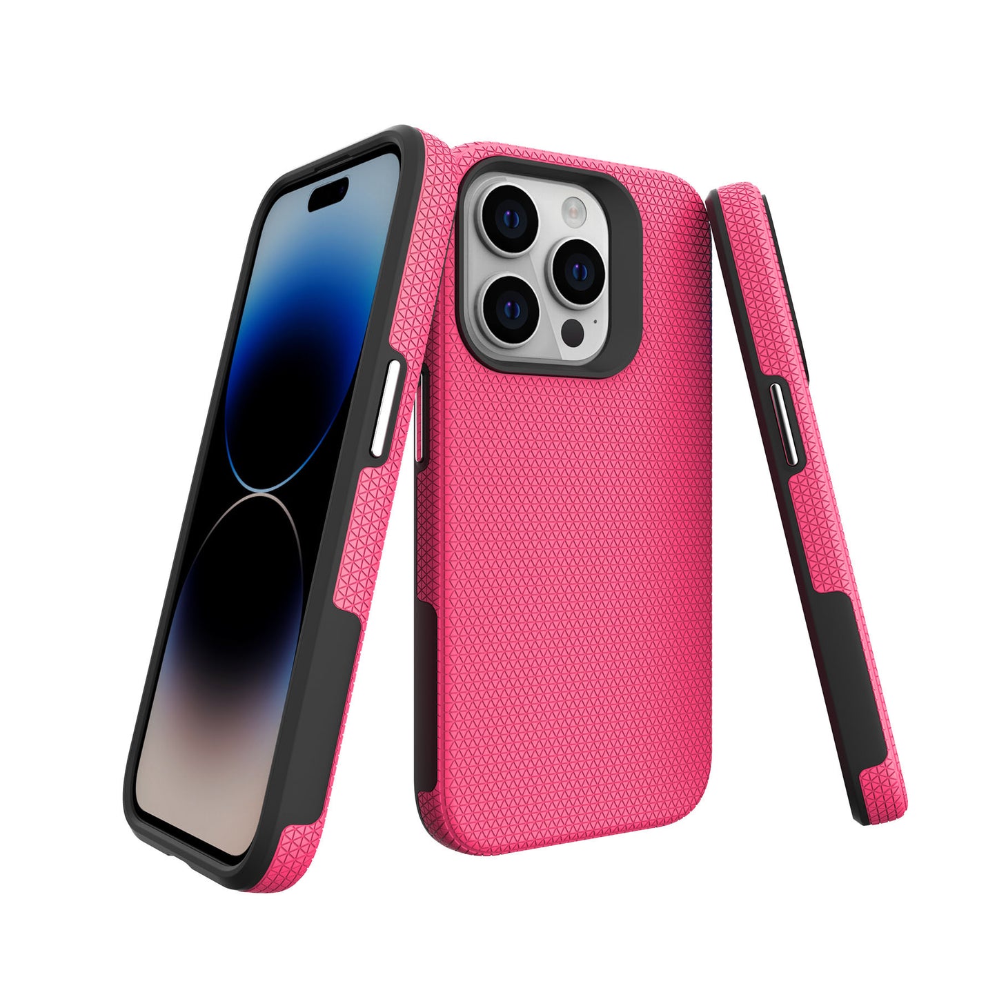 Shockproof Textured Grip Case with Reinforced Corners for iPhone 14 / 15 Series