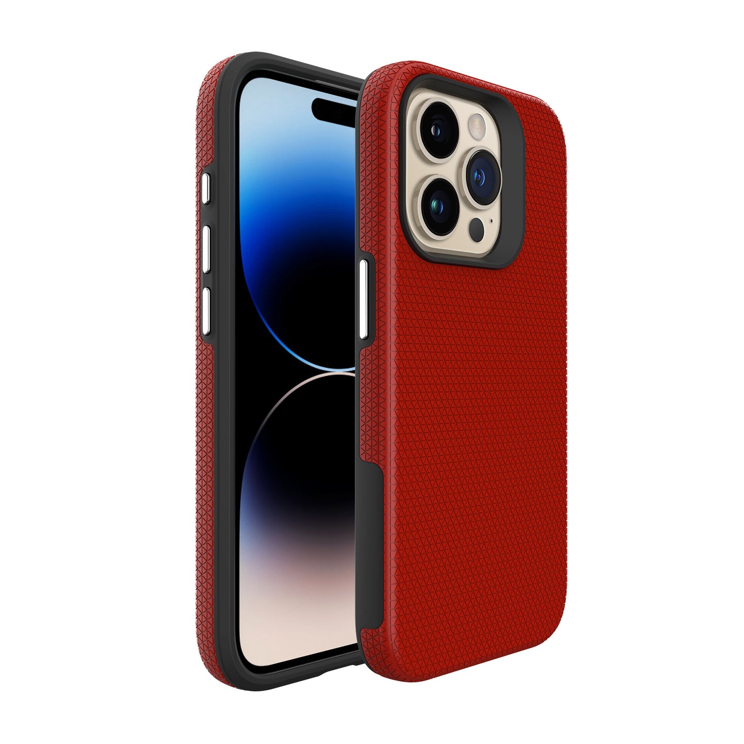Shockproof Textured Grip Case with Reinforced Corners for iPhone 14 / 15 Series