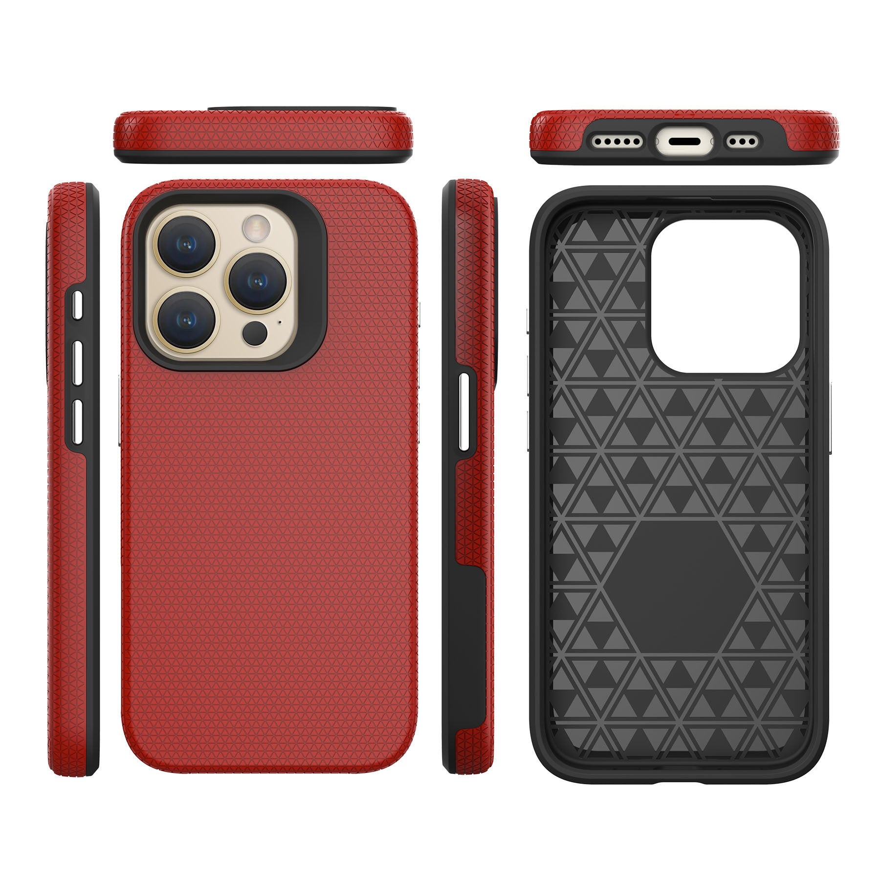Shockproof Textured Grip Case with Reinforced Corners for iPhone 14 / 15 Series