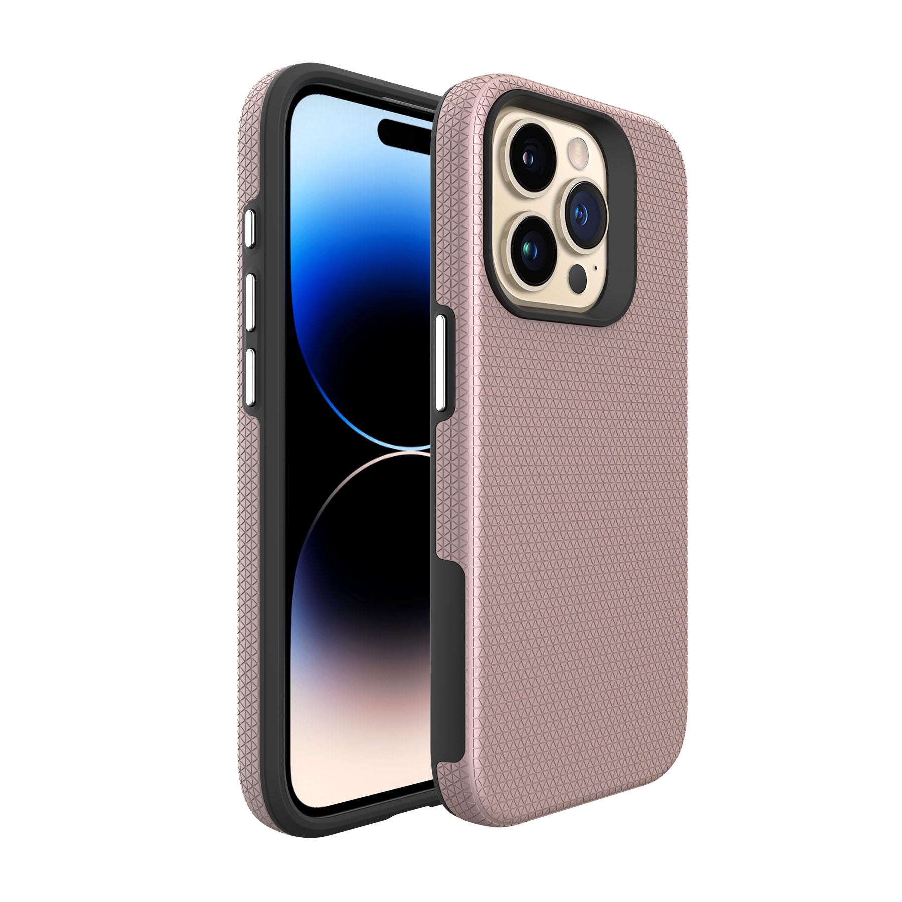 Shockproof Textured Grip Case with Reinforced Corners for iPhone 14 / 15 Series