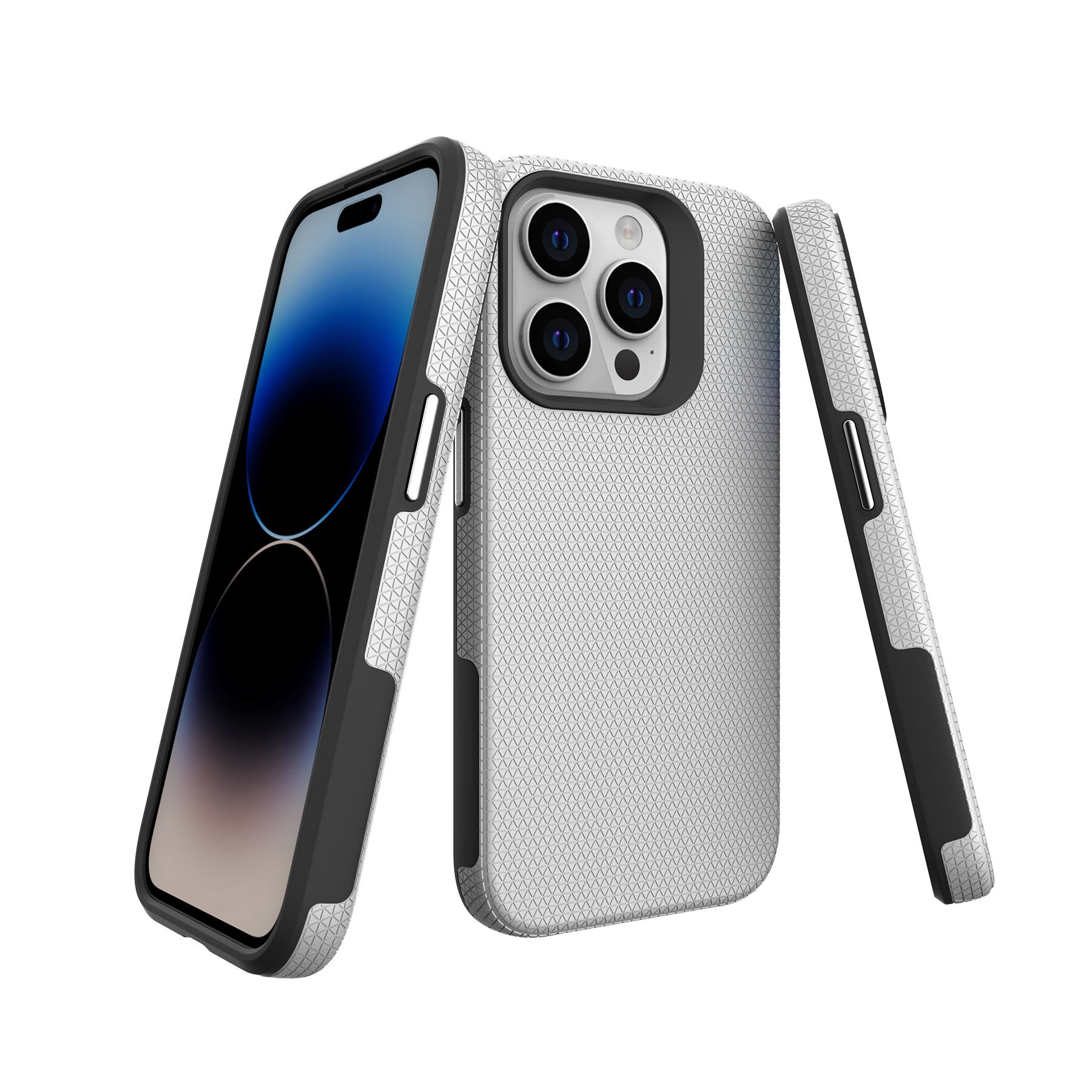 Shockproof Textured Grip Case with Reinforced Corners for iPhone 14 / 15 Series