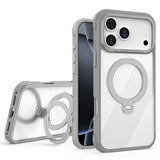 Crystal Clear Magnetic Ring Case with Kickstand for iPhone
