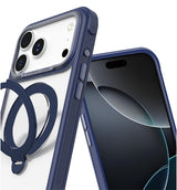 MagSafe Clear Case with 360° Rotating Ring Stand & Shockproof Frame for iPhone