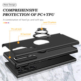 Matte Armor Case with 360° Ring Stand & Magnetic Plate Case for Samsung Galaxy S Series