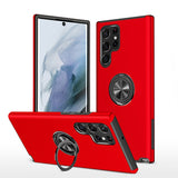 Matte Armor Case with 360° Ring Stand & Magnetic Plate Case for Samsung Galaxy S Series