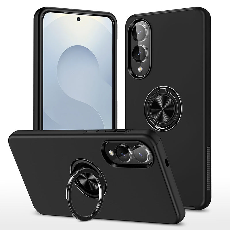 Matte Armor Case with 360° Ring Stand & Magnetic Plate Case for Samsung Galaxy S Series