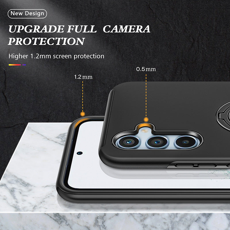 Matte Armor Case with 360° Ring Stand & Magnetic Plate Case for Samsung Galaxy S Series