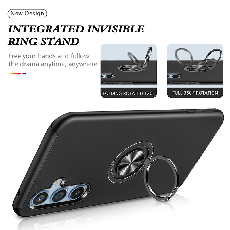 Matte Armor Case with 360° Ring Stand & Magnetic Plate Case for Samsung Galaxy S Series