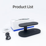 UV Sterilization Light Wireless Charger,3 in 1 Wireless Charger Station 15W Fast Charging Stand for iPhone and Smart Phone