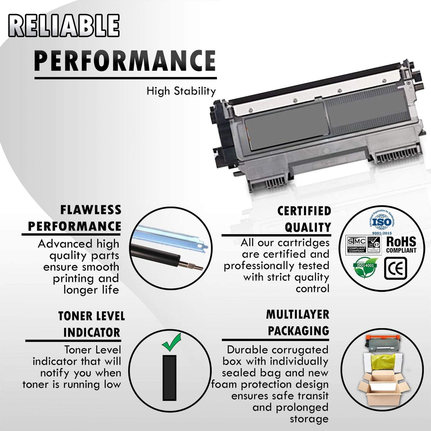 Brother TN-450 TN450 Compatible Black Toner Cartridge (High Yield of TN-420 TN420)