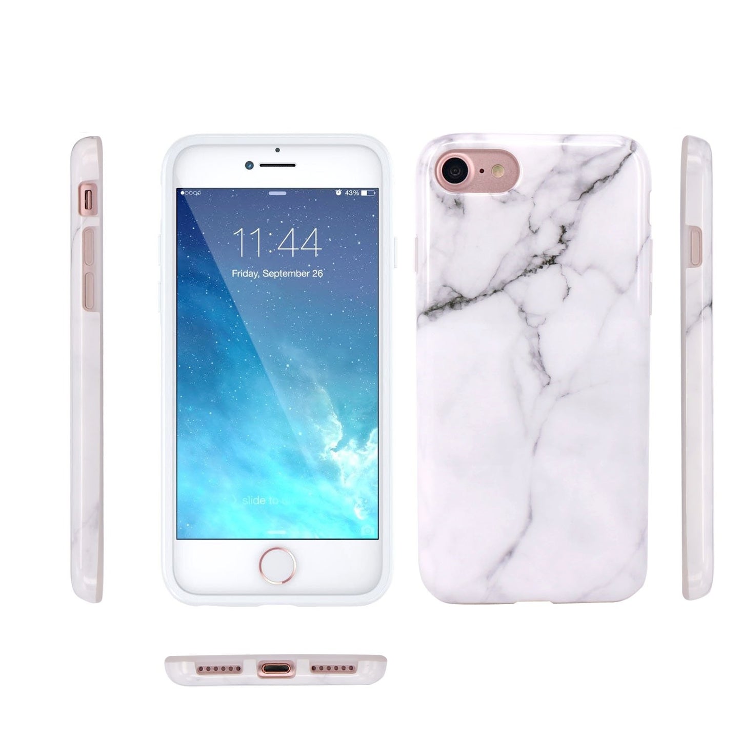 Marble Desgin Slim TPU Soft Rubber Silicone Cover Phone Case For iPhone 6, 7, 8, SE(20)
