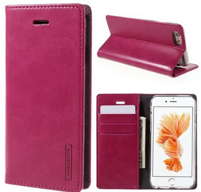 Goospery BLUEMOON FLIP Without Magnetic Clip Leather Card Holder Folio Flip Wallet Case For iPhone 7, 8, SE(20) 4.7"
