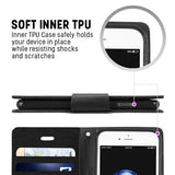 Goospery CANVAS Card Holder Fabric Folio Wallet Flip Stand Case For iPhone 7, iPhone 8, iPhone SE(20) (4.7 inches)