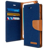 Goospery CANVAS Card Holder Fabric Folio Wallet Flip Stand Case For iPhone 7, iPhone 8, iPhone SE(20) (4.7 inches)