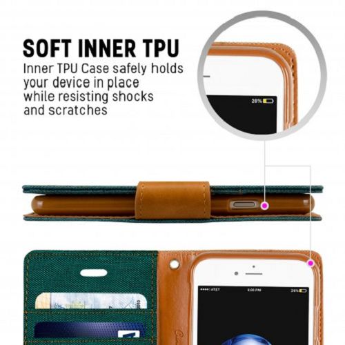 Goospery CANVAS Card Holder Fabric Folio Wallet Flip Stand Case For iPhone 7, iPhone 8, iPhone SE(20) (4.7 inches)