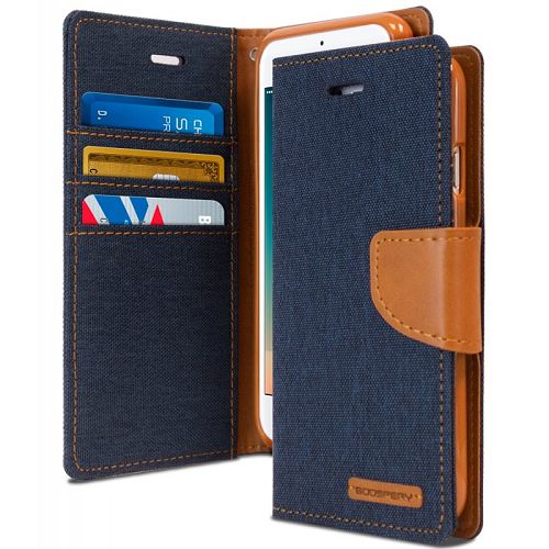 Goospery CANVAS Card Holder Fabric Folio Wallet Flip Stand Case For iPhone 7, iPhone 8, iPhone SE(20) (4.7 inches)