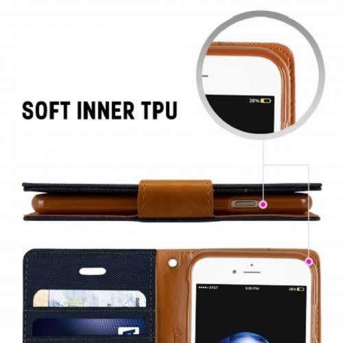 Goospery CANVAS Card Holder Fabric Folio Wallet Flip Stand Case For iPhone 7 Plus, iPhone 8 Plus(5.5 inches)