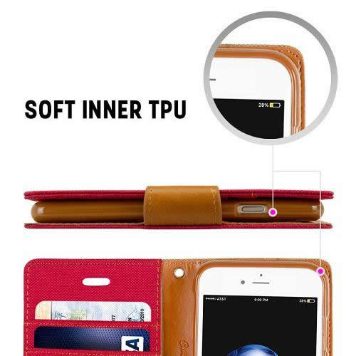 Goospery CANVAS Card Holder Fabric Folio Wallet Flip Stand Case For iPhone 7 Plus, iPhone 8 Plus(5.5 inches)