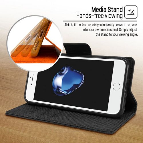Goospery CANVAS Card Holder Fabric Folio Wallet Flip Stand Case For iPhone 7, iPhone 8, iPhone SE(20) (4.7 inches)