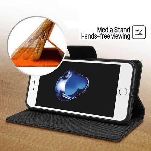 Goospery CANVAS Card Holder Fabric Folio Wallet Flip Stand Case For iPhone 7 Plus, iPhone 8 Plus(5.5 inches)