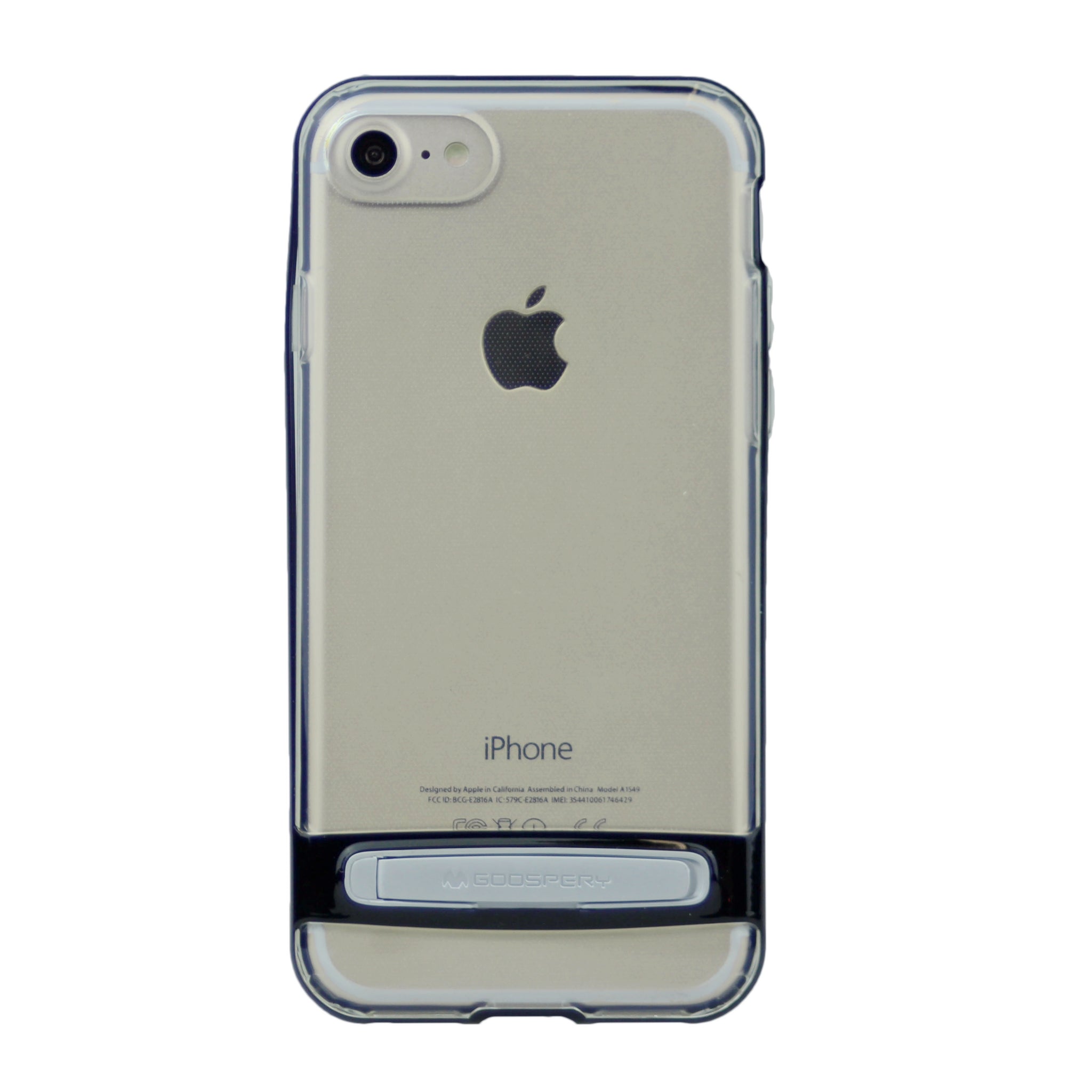 GOOSPERY for iPhone 7, iPhone 8, iPhone SE(20)(4.7") Detachable Electroplating Bumper Frame + TPU Shockproof Protective Back Cover Case with Holder