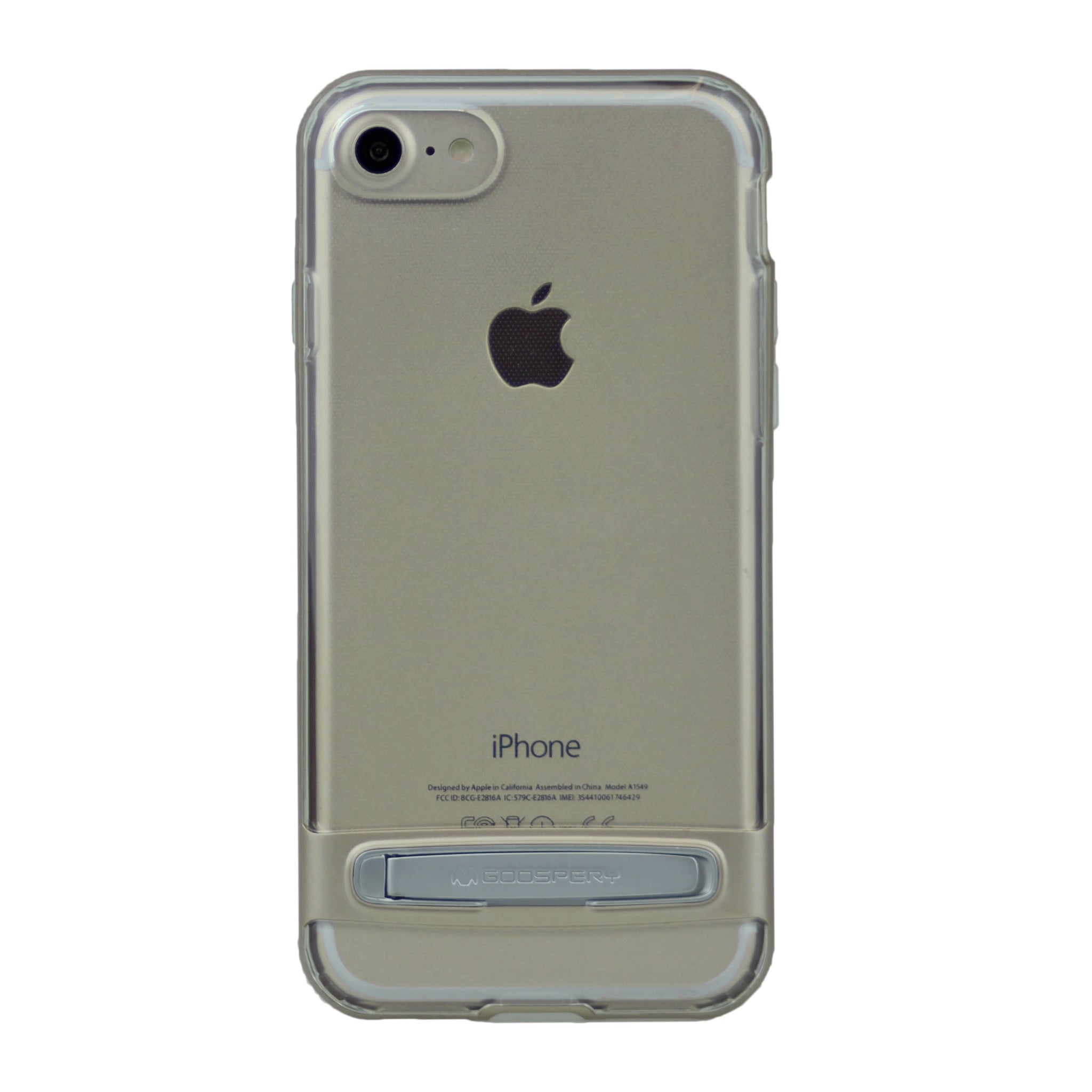 GOOSPERY for iPhone 7, iPhone 8, iPhone SE(20)(4.7") Detachable Electroplating Bumper Frame + TPU Shockproof Protective Back Cover Case with Holder