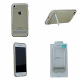 GOOSPERY for iPhone 7 Plus, iPhone 8 Plus(5.5") Detachable Electroplating Bumper Frame + TPU Shockproof Protective Back Cover Case with Holder