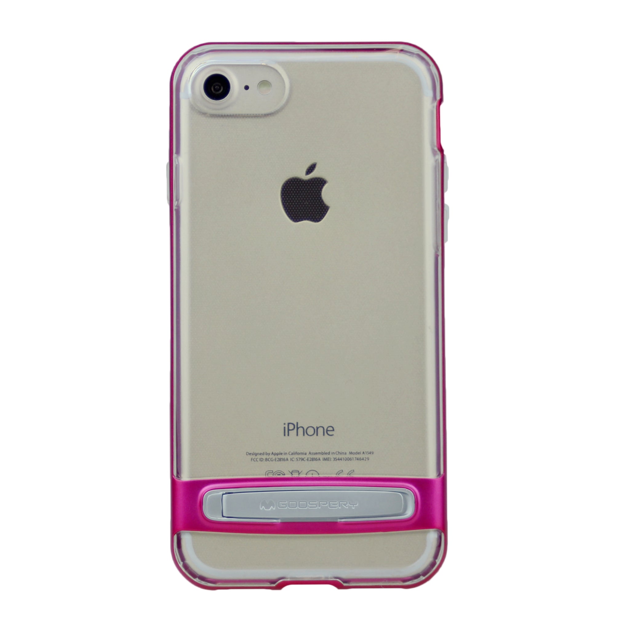 GOOSPERY for iPhone 7, iPhone 8, iPhone SE(20)(4.7") Detachable Electroplating Bumper Frame + TPU Shockproof Protective Back Cover Case with Holder