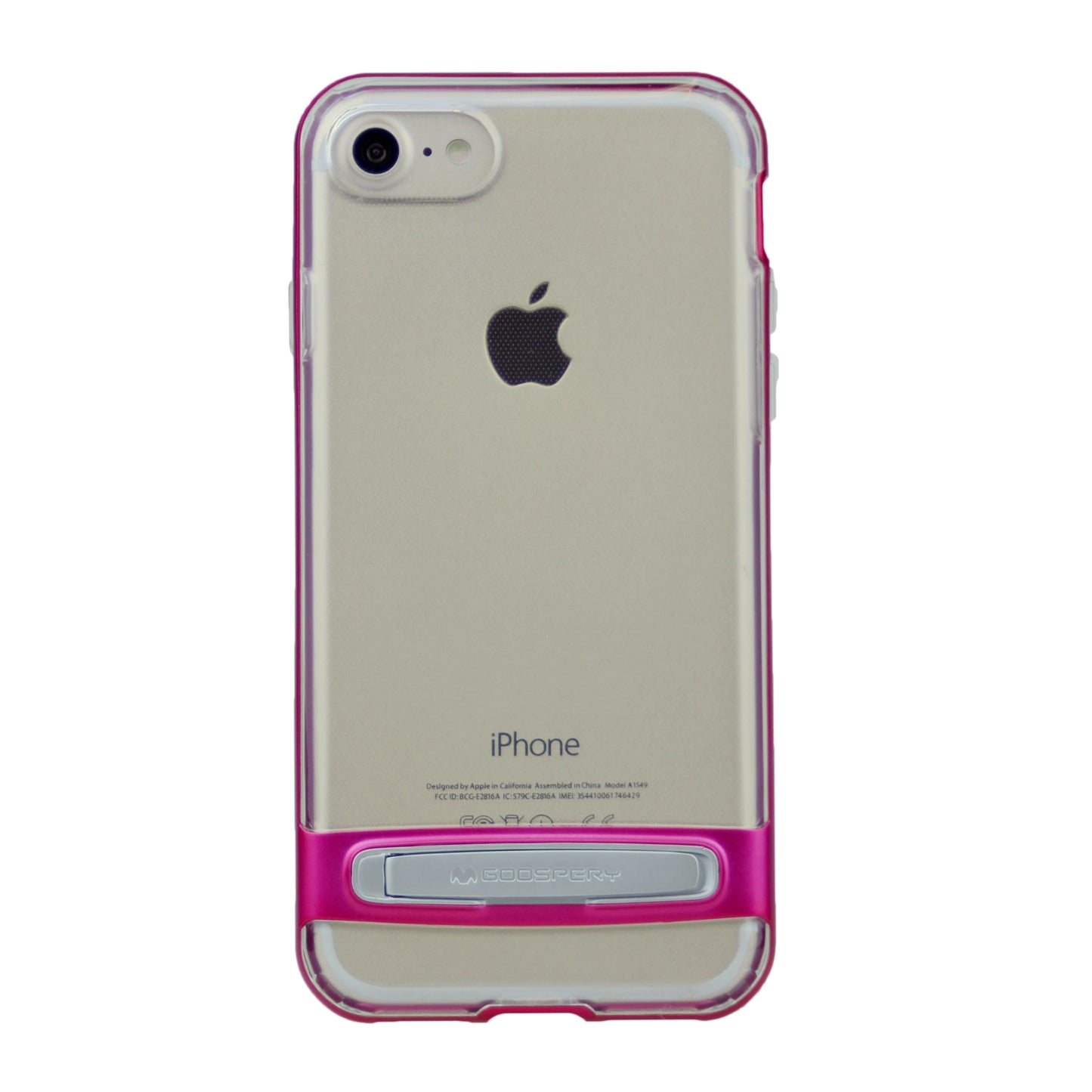 GOOSPERY for iPhone 7 Plus, iPhone 8 Plus(5.5") Detachable Electroplating Bumper Frame + TPU Shockproof Protective Back Cover Case with Holder