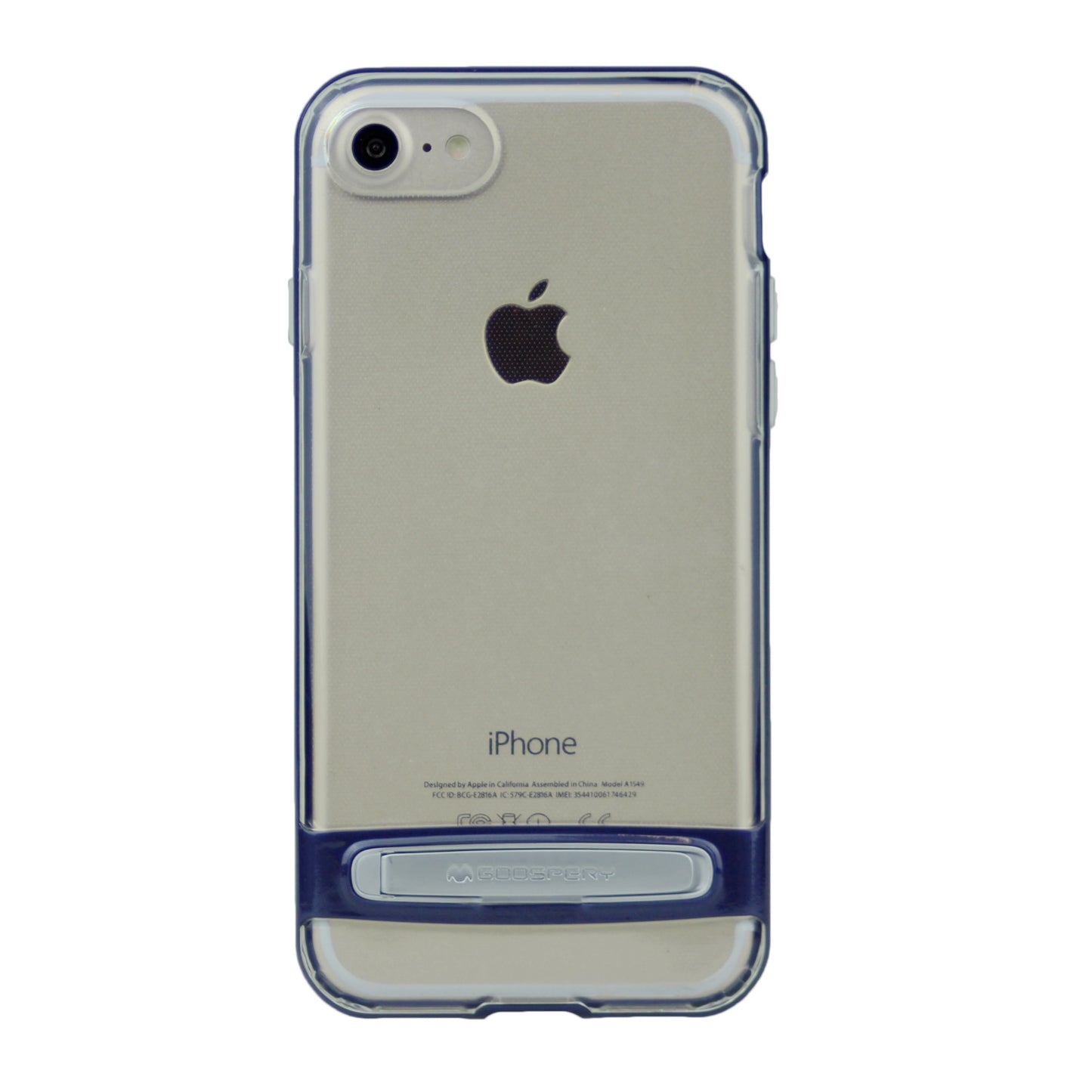 GOOSPERY for iPhone 7 Plus, iPhone 8 Plus(5.5") Detachable Electroplating Bumper Frame + TPU Shockproof Protective Back Cover Case with Holder