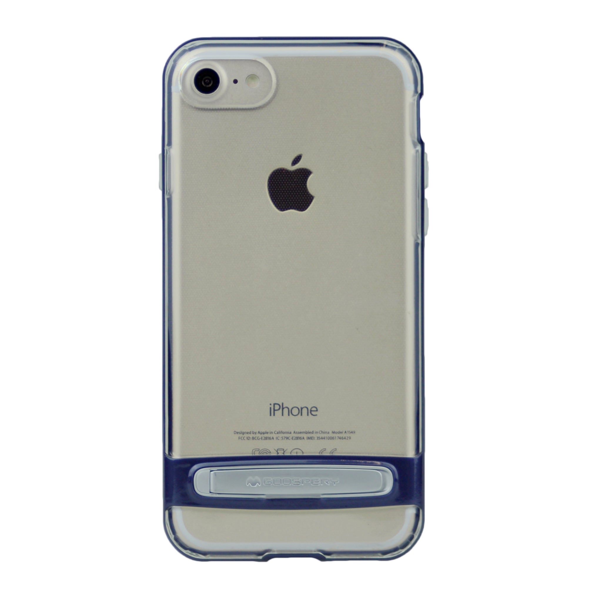 GOOSPERY for iPhone 7 Plus, iPhone 8 Plus(5.5") Detachable Electroplating Bumper Frame + TPU Shockproof Protective Back Cover Case with Holder
