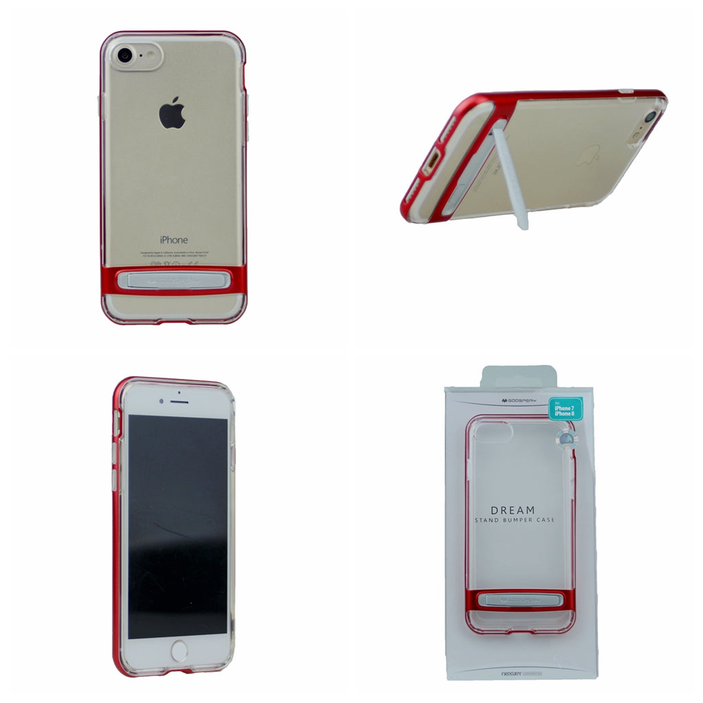 GOOSPERY for iPhone 7, iPhone 8, iPhone SE(20)(4.7") Detachable Electroplating Bumper Frame + TPU Shockproof Protective Back Cover Case with Holder