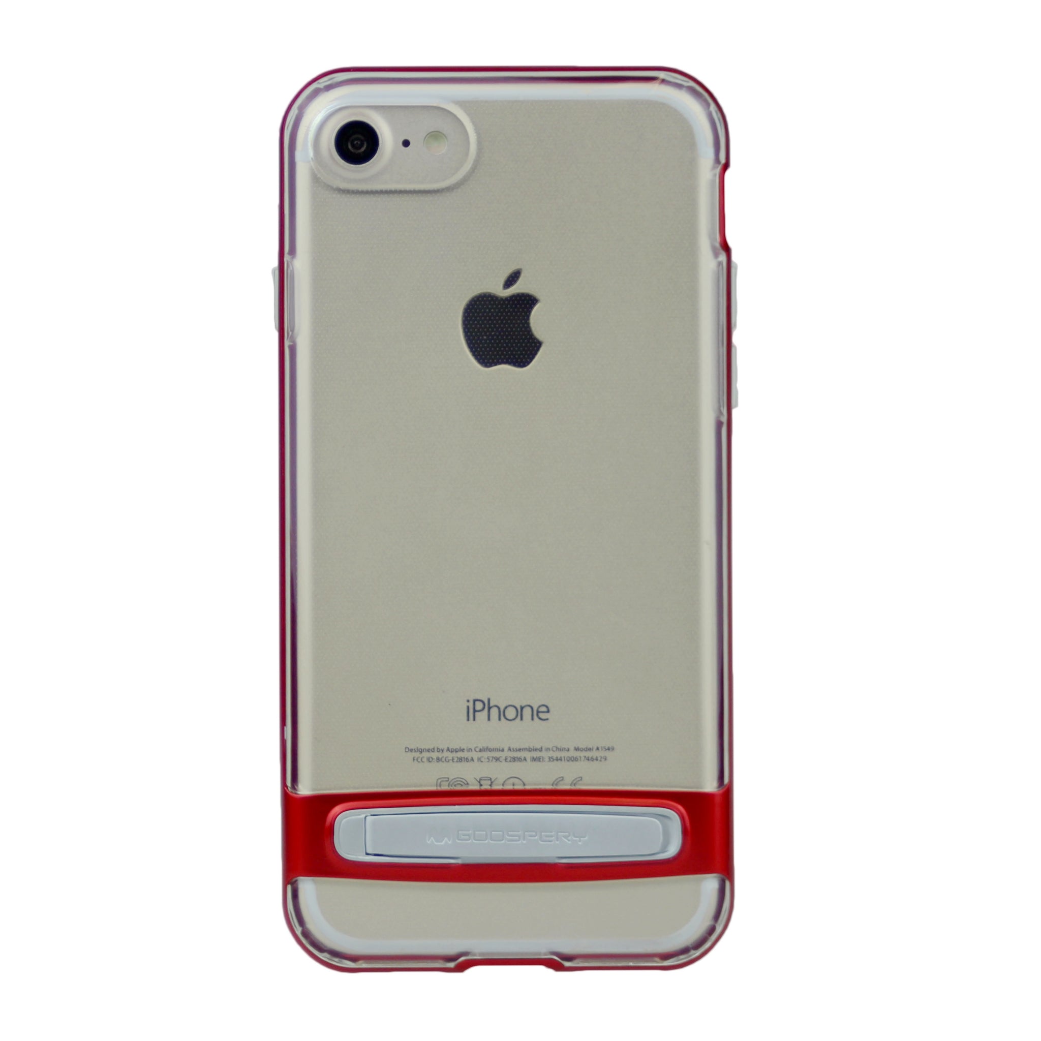 GOOSPERY for iPhone 7 Plus, iPhone 8 Plus(5.5") Detachable Electroplating Bumper Frame + TPU Shockproof Protective Back Cover Case with Holder