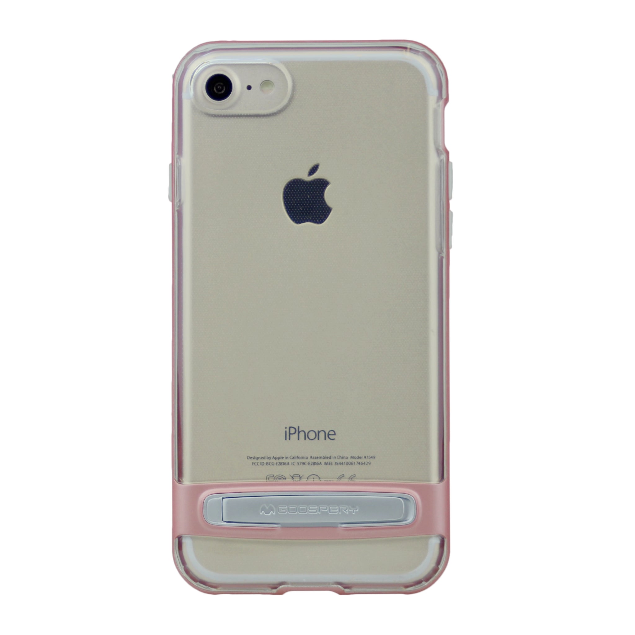 GOOSPERY for iPhone 7, iPhone 8, iPhone SE(20)(4.7") Detachable Electroplating Bumper Frame + TPU Shockproof Protective Back Cover Case with Holder