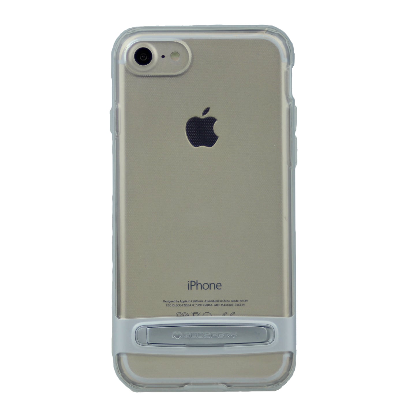 GOOSPERY for iPhone 7, iPhone 8, iPhone SE(20)(4.7") Detachable Electroplating Bumper Frame + TPU Shockproof Protective Back Cover Case with Holder