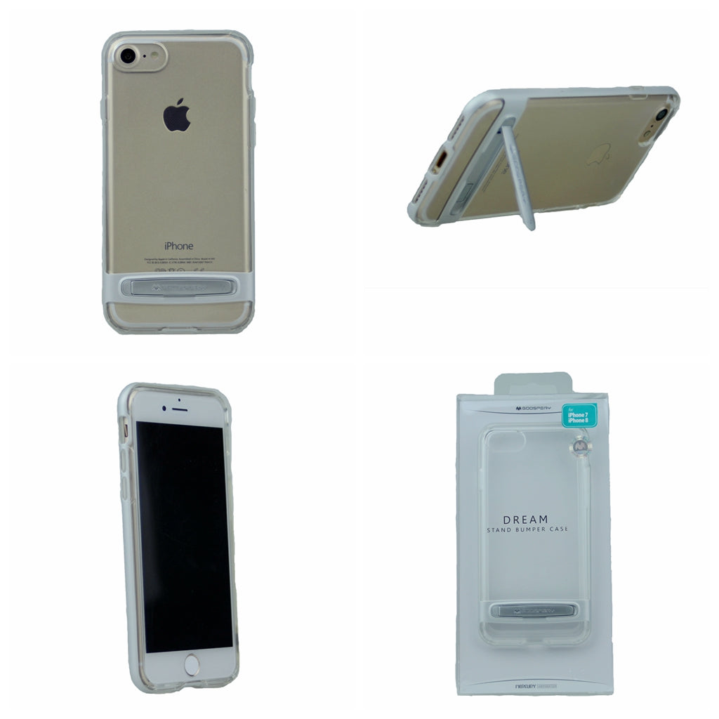 GOOSPERY for iPhone 7, iPhone 8, iPhone SE(20)(4.7") Detachable Electroplating Bumper Frame + TPU Shockproof Protective Back Cover Case with Holder